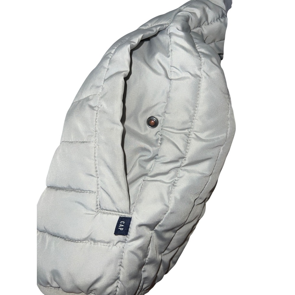 Gap Coldcontrol Colorblock Puffer Jacket Gray Med… - image 4